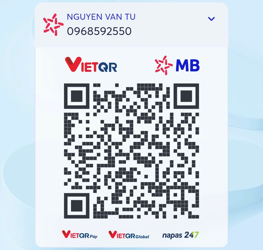 Mã VietQR MB Bank 0968592550 - NGUYEN VAN TU